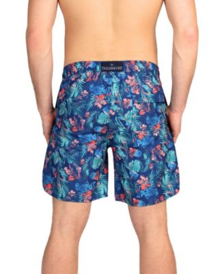 Men's Midnight Tropical Print Swim Shorts for Stylish Beach Days