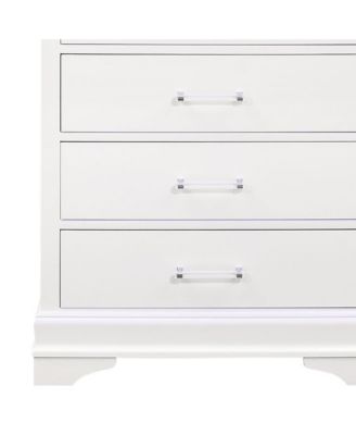 Solid Wood Five-Drawer Chest with LED Lighting for Bedroom Storage