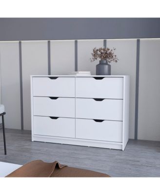 Manufactured Wood 6-Drawer Dresser – Minimalist Design