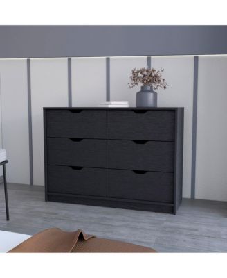 Manufactured Wood 6-Drawer Dresser – Minimalist Design