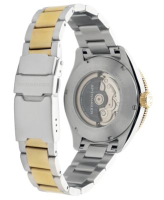 Men's Croft 42 Skeleton Automatic Two Tone Solid Stainless Steel Bracelet Watch, 42mm