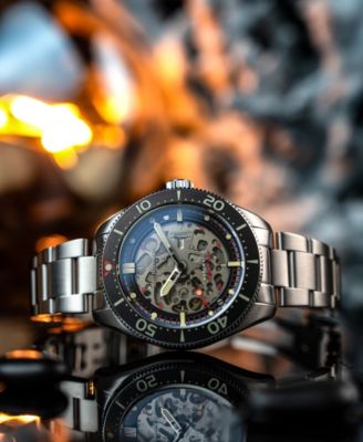 Men's Croft 42 Skeleton Automatic Solid Stainless Steel Bracelet Watch, 42mm