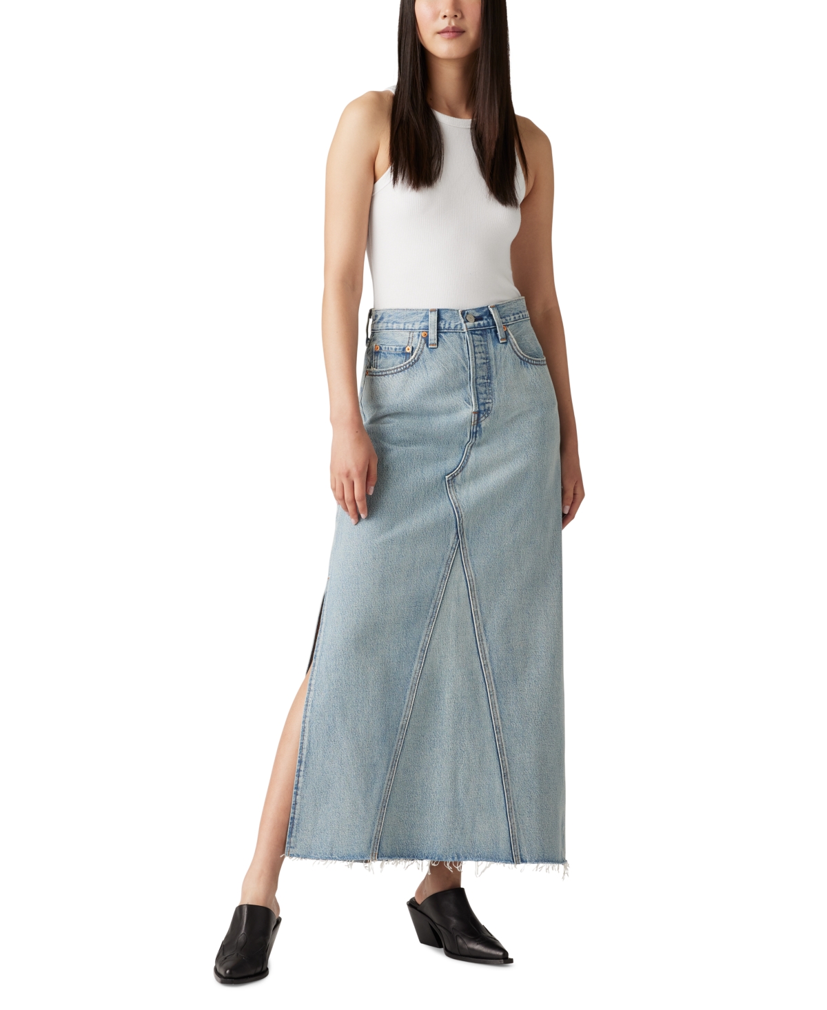 Women's Cotton Iconic Side-Slit Maxi Skirt - Not In The Mood