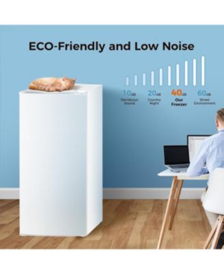 Upright Freezer — 6.0 Cu Ft Deep Freezer with Reversible Door, Removable Shelves, Adjustable Thermostat