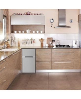 3.2 Cu Ft Mini Fridge with Freezer — Double Door, Adjustable Removable Shelves — Ideal for Basement, Apartment, Dorm, or Office