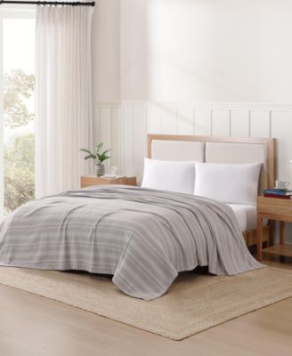 Harbor Stripe Cotton Yarn Dyed Blanket, Full/Queen