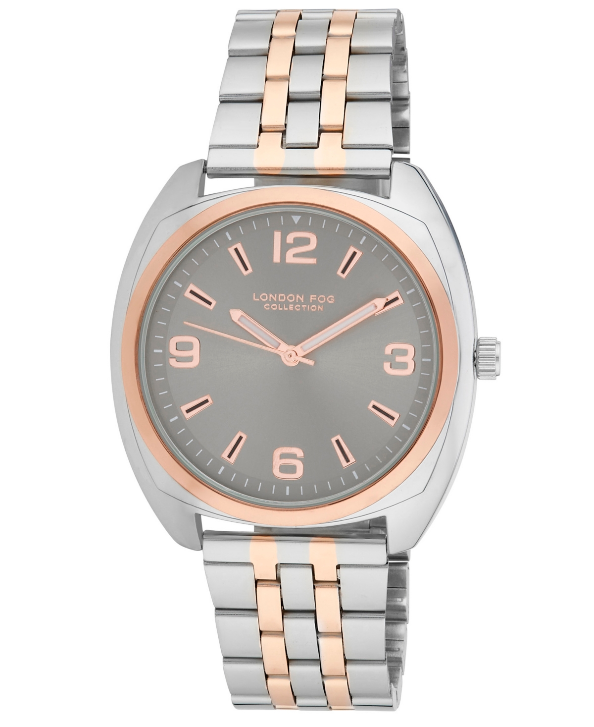 Unisex Keltic Cushion Case Two Tone Link Alloy Watch, 38mm - Two Tone