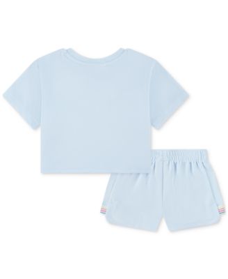 Toddler Girls Let's Roll Towel Terry T-Shirt & Shorts, 2 Piece Set	