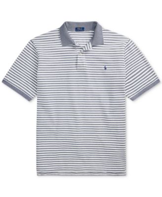 Men's Big & Tall Striped Oxford Mesh Polo Shirt
