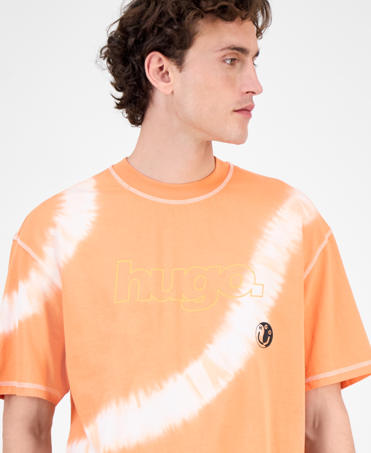 Hugo Boss Men's Nodyem Logo Graphic Tie-dye Cotton T-shirt