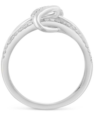 EFFY&reg; Diamond Multirow Crossover Ring (1/2 ct. t.w.) in 14k White Gold