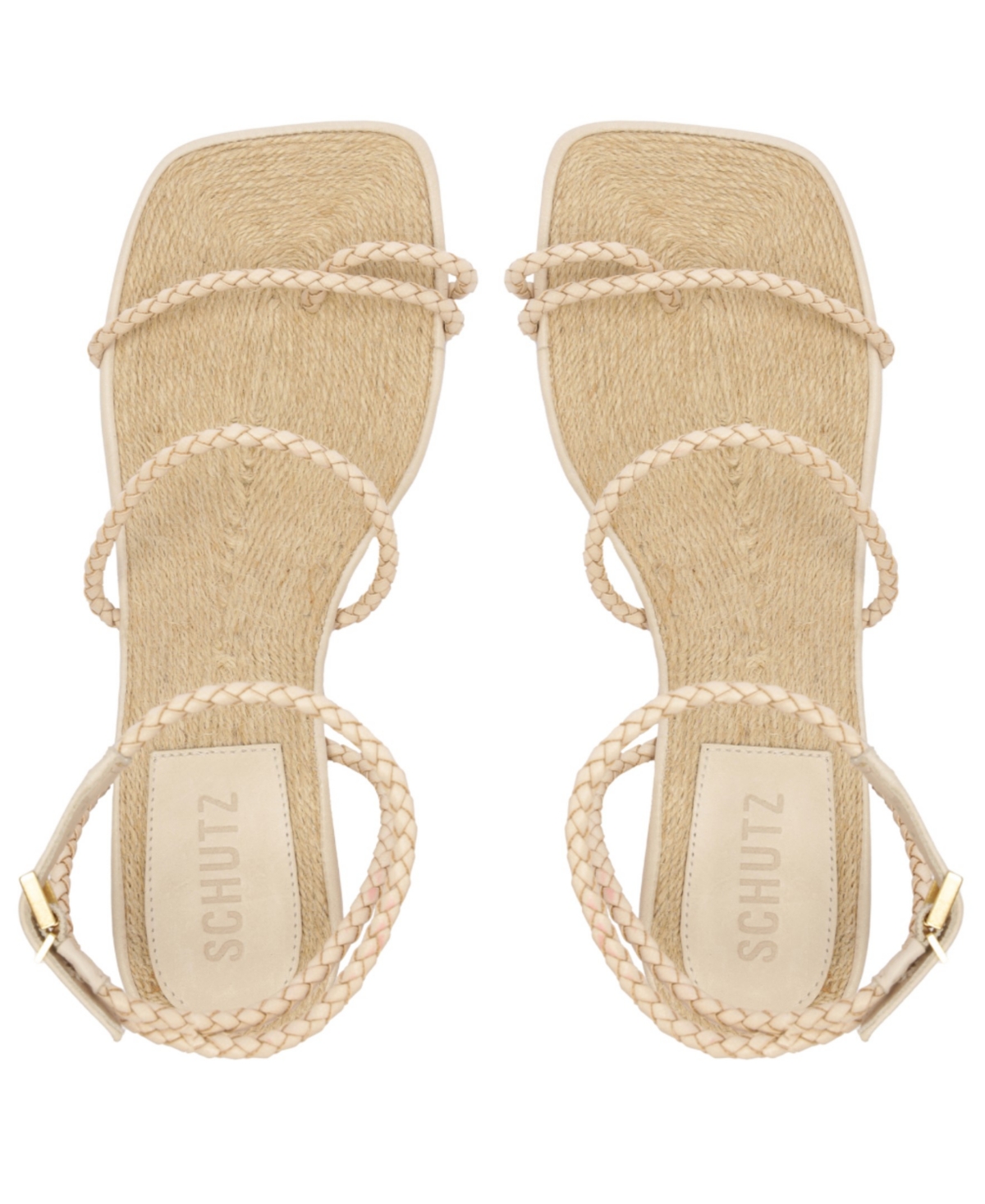 SCHUTZ WOMEN'S KAYA STRAW MID STILETTO HEEL SANDALS 