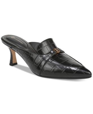 Giani Bernini - Women's Britaa Croc-Print Kitten-Heel Mule Pumps