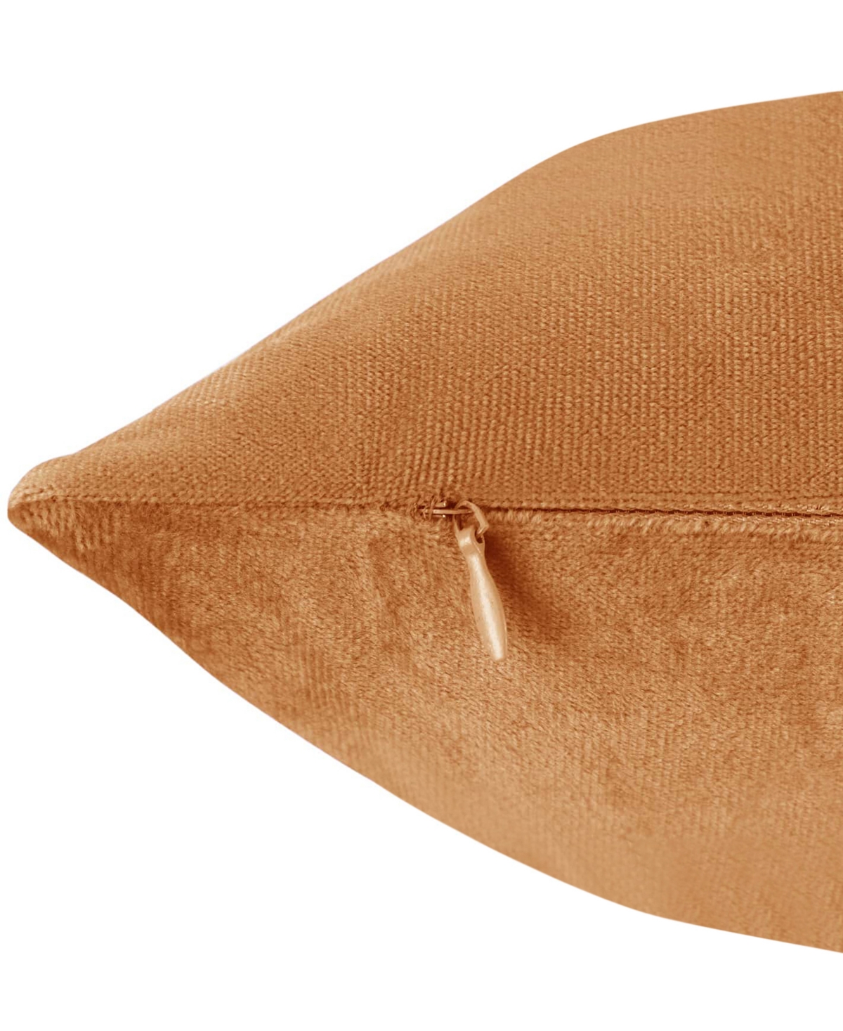 Nestl Elegant 2-pack Velvet Decorative Throw Pillows With Removeable Covers, 12" X 20" In Rust