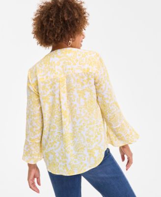 売れ筋商品|||スタイルアンドコー カットソー トップス レディース Petite Pintuck Long-Sleeve Top, Exclusively at Macy's Marble Neo Natural Style & Co Petite Paisley Bloom Pintucked Top, Exclusively