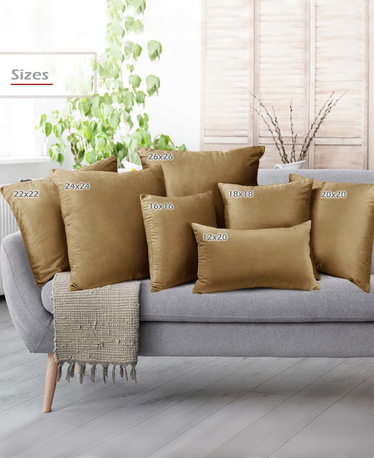Nestl Elegant 2-pack Velvet Decorative Throw Pillows With Removeable Covers, 20" X 20" In Mocha