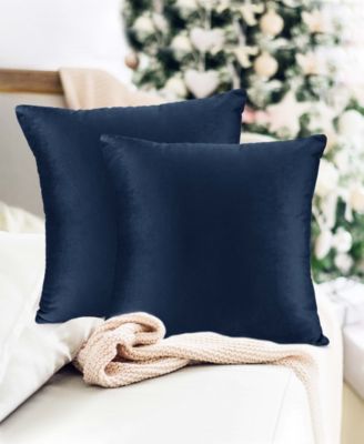 Elegant Velvet Removeable Cover 2-Pack Decorative Pillows, 20" x 20"