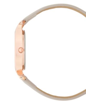 Women's Quartz Gray Leather Watch, 30mm