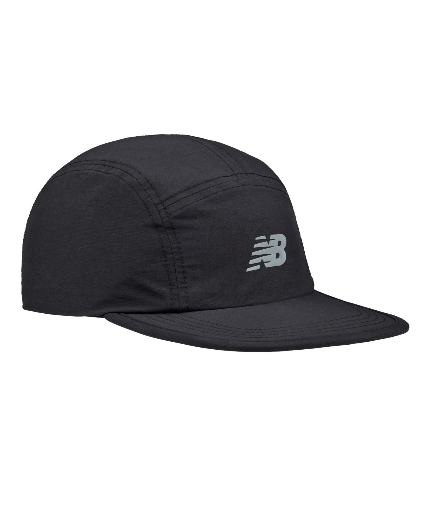 Мужской головной убор New Balance Flying Logo Black 5-Panel Camper Hat, цвет: Чёрный — фото 3