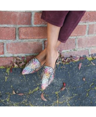 Women's Painted Snake Twiggy Customizable Pointed Loafer Slides