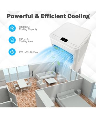 3 in 1 Portable Air Conditioner Air Cooler AC Unit 8000BTU ASHRAE 230 sq.ft