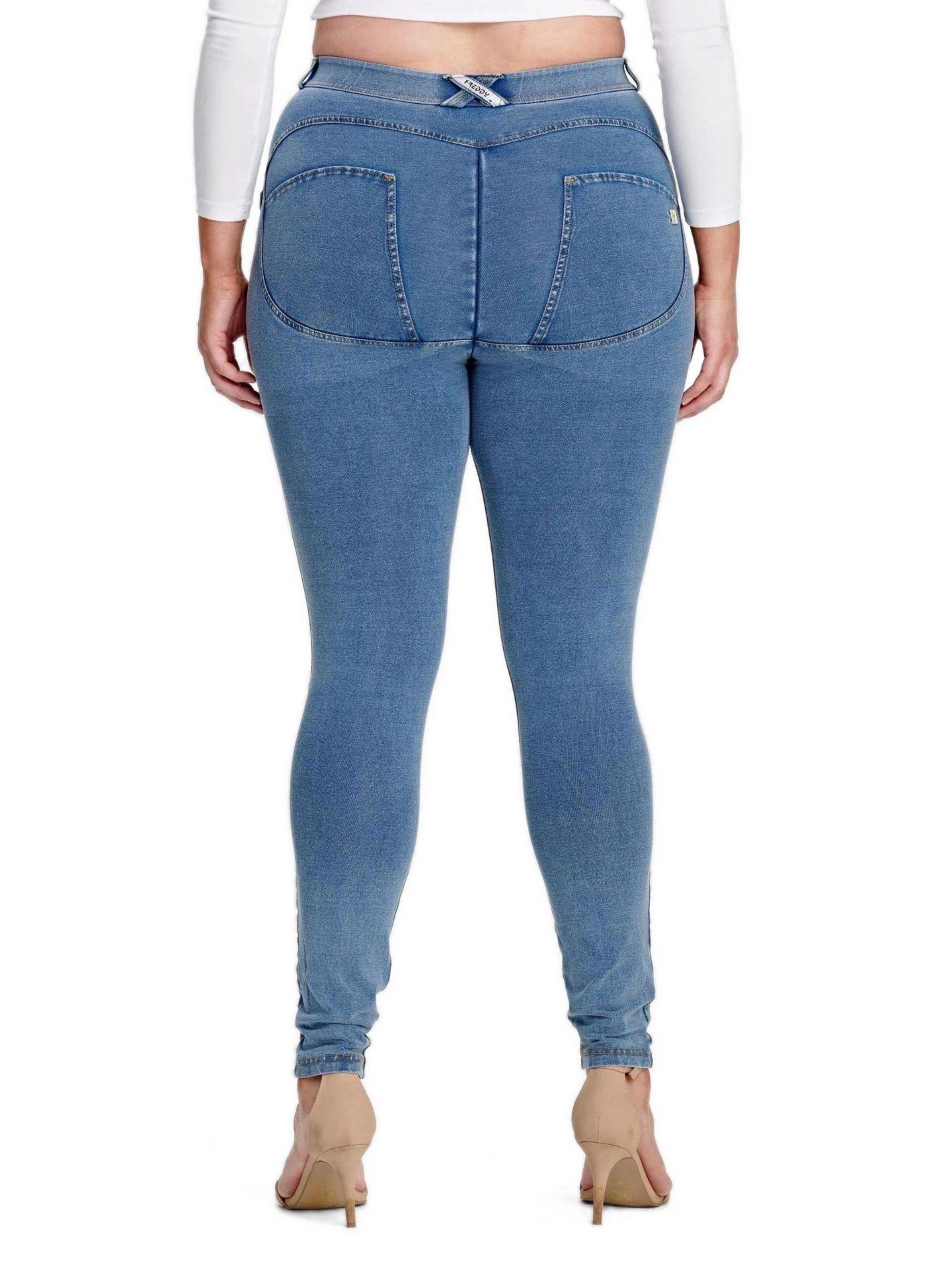 Женские джинсы Freddy Curvy High-Rise Sculpting Skinny, цвет: Синий — фото 6