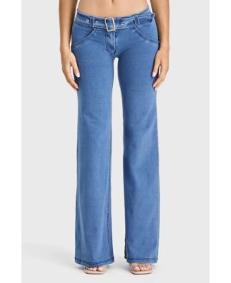 Bootcut Jeans Wr Up Freddy Dark Blue Blue Stitching Button High