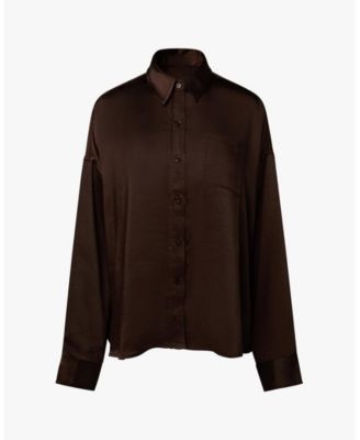 Women's Cropped Button Front Shirt