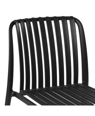 7-Piece Outdoor Patio Dining Table Set With Stackable Patio Chairs