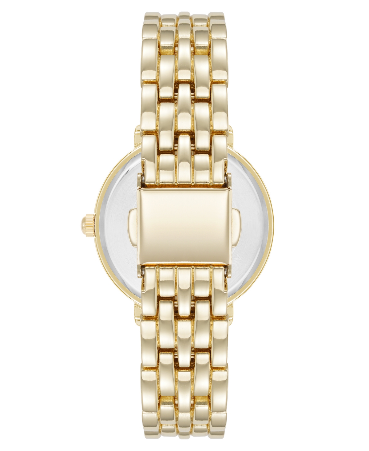 Anne Klein Women's Quartz Classy Gold-tone Metal Alloy And Black Dial Watch, 30mm In Black,gold-tone