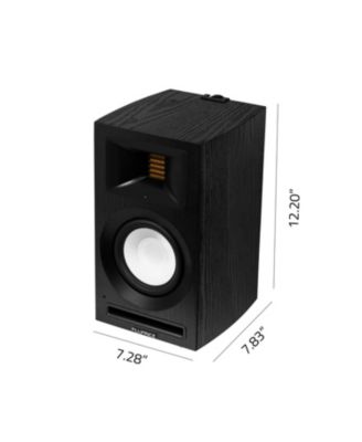 Ri71 Reference Stereo Powered Bookshelf Speakers with High Performance AMT Tweeters, 5" Drivers, 120W Amplifier for Music, Turntable, TV, PC - HDMI, Bluetooth, RCA & Subwoofer Out