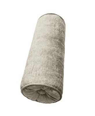 Delmonico Chenille Lumbar Neck Roll Decorative Pillow, 7"x18"