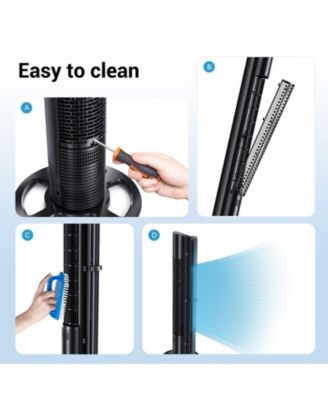 Smart Tower Fan with Remote Control, 6 Hyper Speeds & 3 Modes, 40 inches, 15h Timer Portable Floor Bladeless Fan