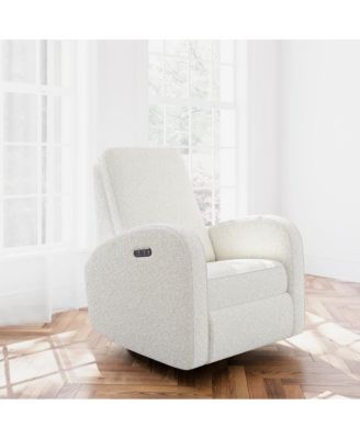 1 Pc   Basketweave or Boucle Fabric  Power Recline, Swivel, Glider, USB-A & USB-C Charging Nursery Recliner chair