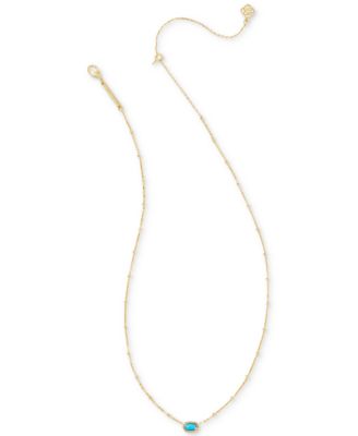 14k Gold-Plated Turquoise Magnesite Pendant Necklace, 15" + 4" extender