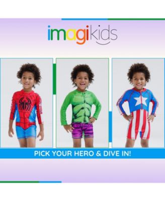 Baby Boys Zip Up One Piece Bathing Suit