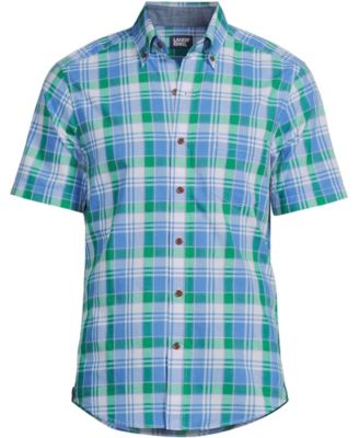 Men's Traditional Fit Short Sleeve Madras Shirt
