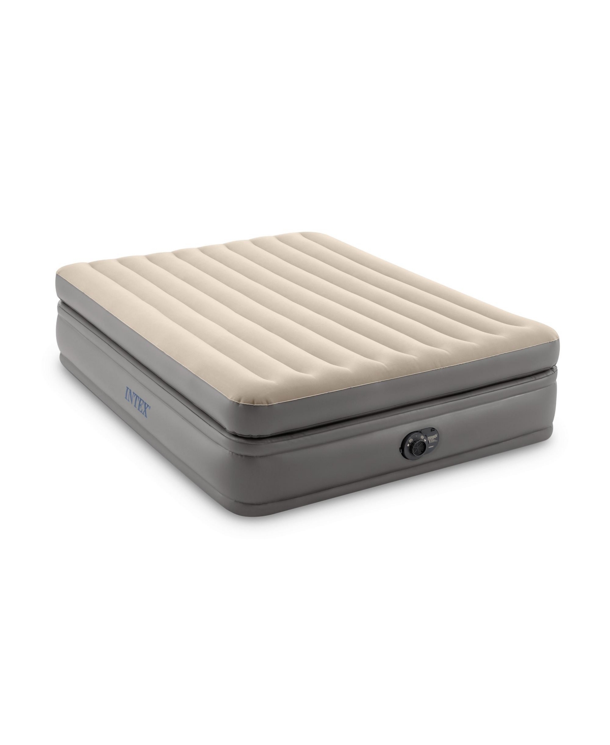 Dura Beam Plus Fiber-Tech Elevated Air Mattress with Built-In Pump, Queen - Off-White