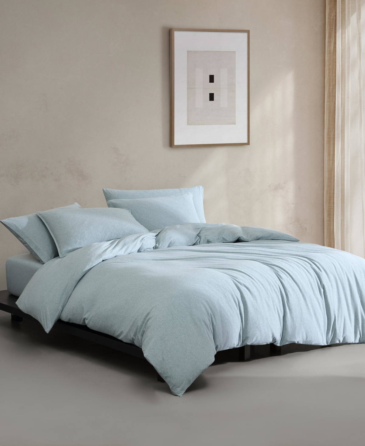 Calvin Klein Modern Cotton Melange 3-pc. Duvet Cover Set, Twin In Blue