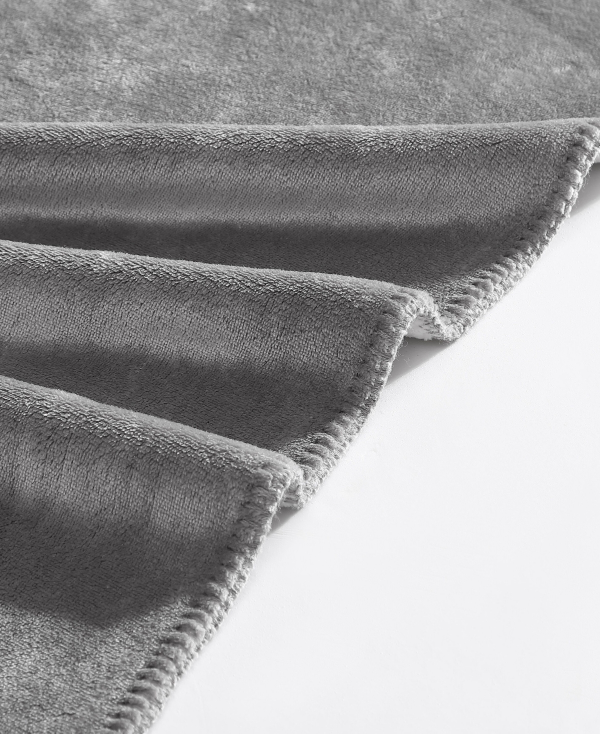 Calvin Klein Modern Solid Reversible Throw, 70" X 50" In Gray