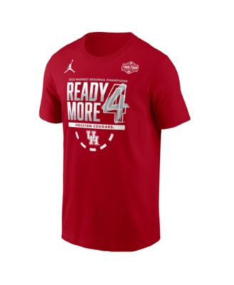 Jordan - Men's Red Houston Cougars 2025 NCAA Men's Basketball Tournament March Madness Final Four Locker Room T-Shirt
