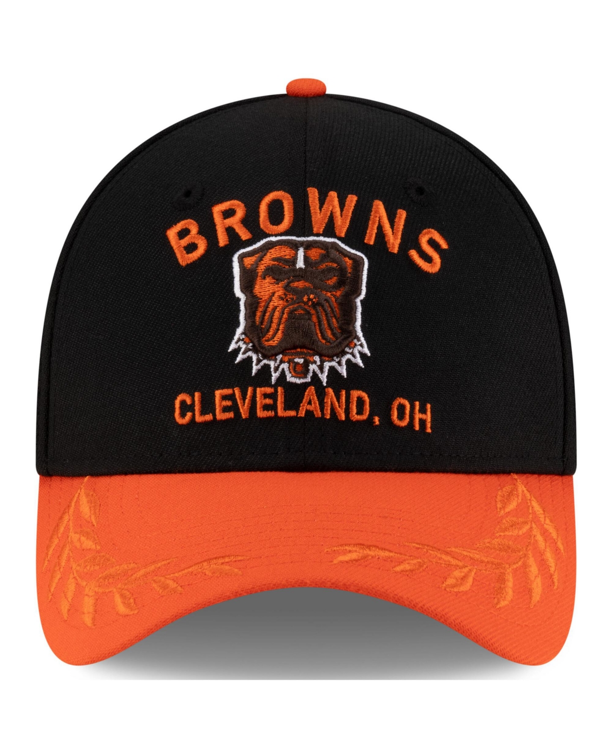 New Era Men's Black/orange Cleveland Browns 2025 Nfl Draft 39thirty Flex Hat In Black,orange