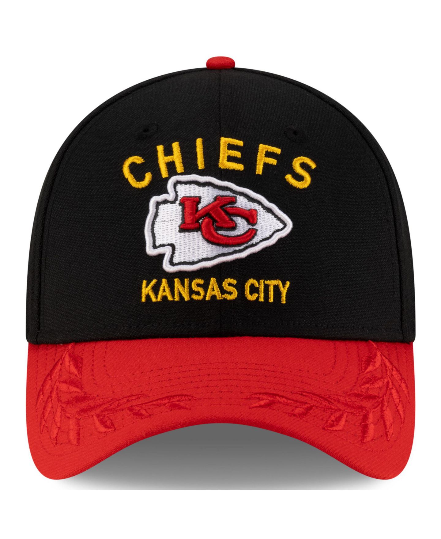 Мужская кепка New Era Black/Red Kansas City Chiefs 2025 NFL Draft 39THIRTY Flex Hat — фото 4