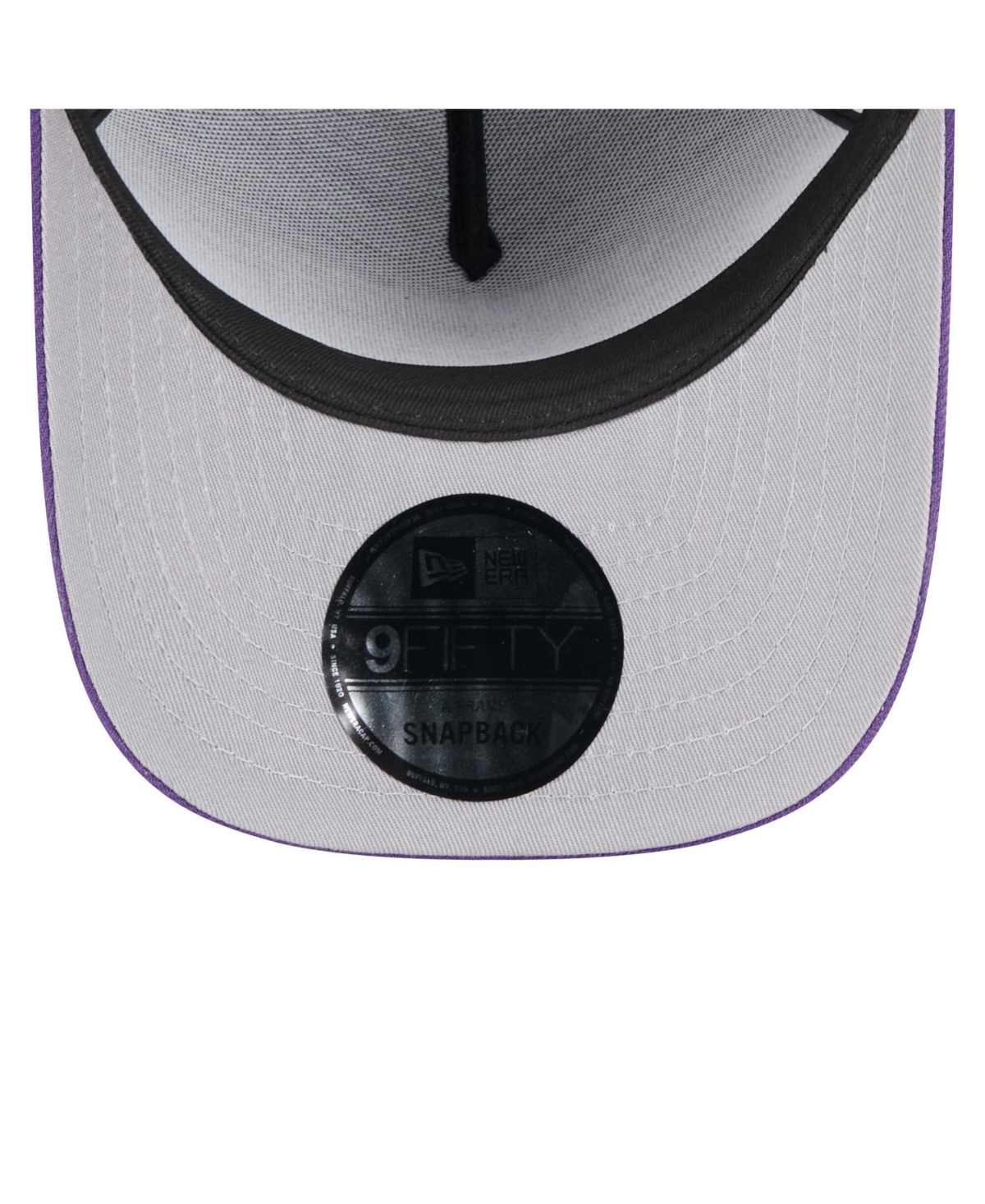 NEW ERA MEN'S BLACK/PURPLE MINNESOTA VIKINGS 2025 NFL DRAFT A-FRAME 9FIFTY SNAPBACK HAT 