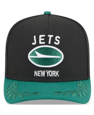 Men's Black/Green New York Jets 2025 NFL Draft A-Frame 9FIFTY Snapback Hat