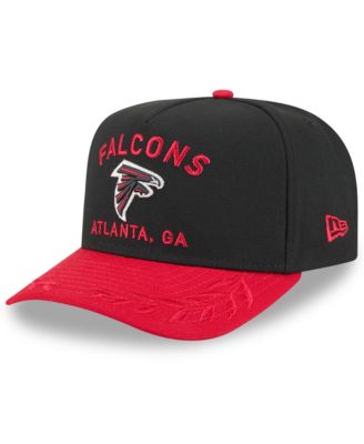 New Era - Men's Black/Red Atlanta Falcons 2025 NFL Draft A-Frame 9FIFTY Snapback Hat