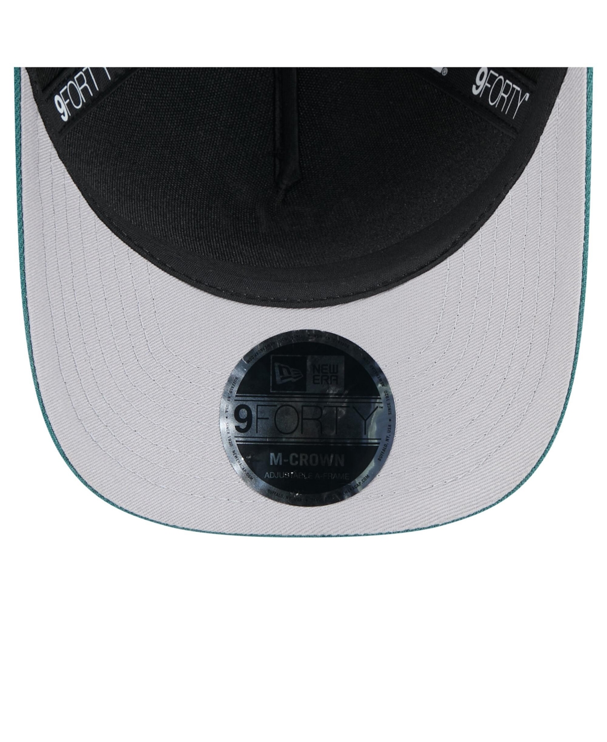 NEW ERA MEN'S BLACK/GREEN PHILADELPHIA EAGLES 2025 NFL DRAFT 9FORTY A-FRAME M-CROWN ADJUSTABLE HAT 