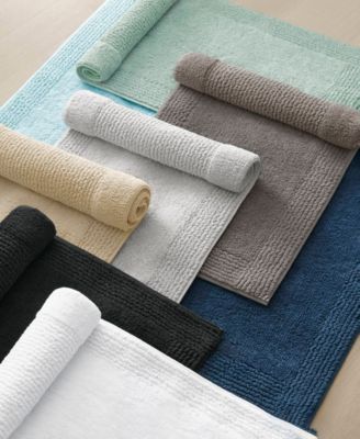 Madison Park Signature Splendor Reversible Tufted Cotton Bath Rugs In Blue