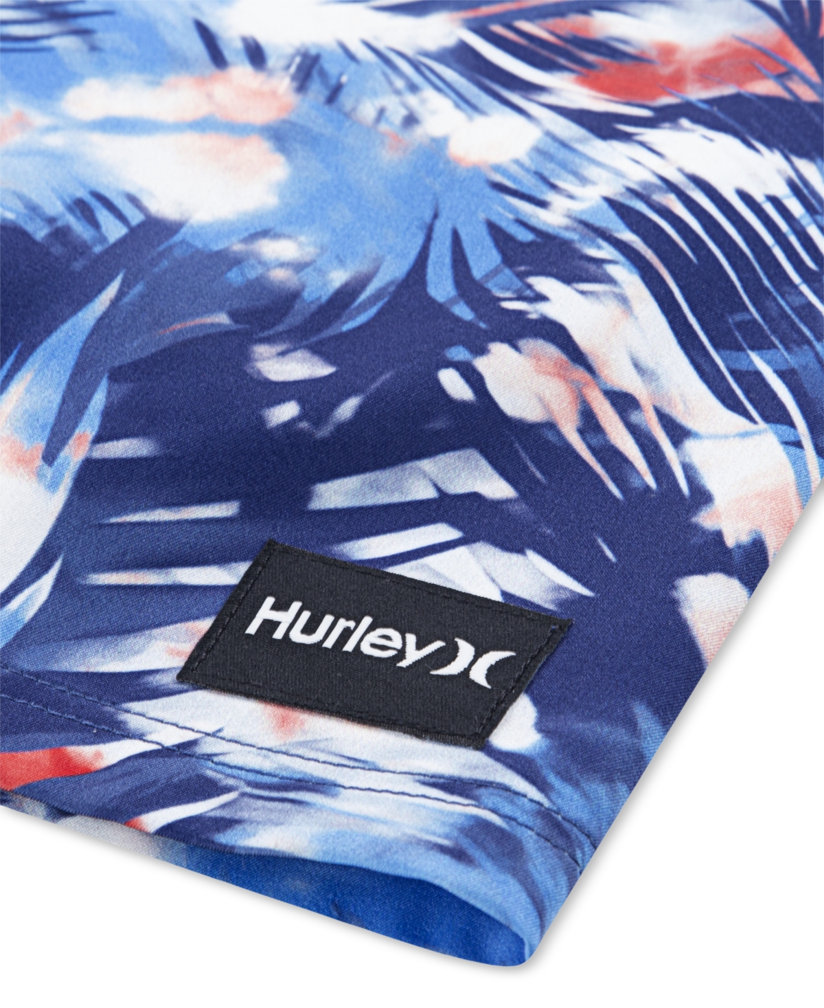 Hurley Big Boys Distorted Palm Swim Shorts In Deep Royalblue