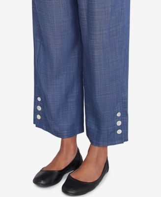 Women's Summer Solstice Relaxed Button Detail Ankle Pants
